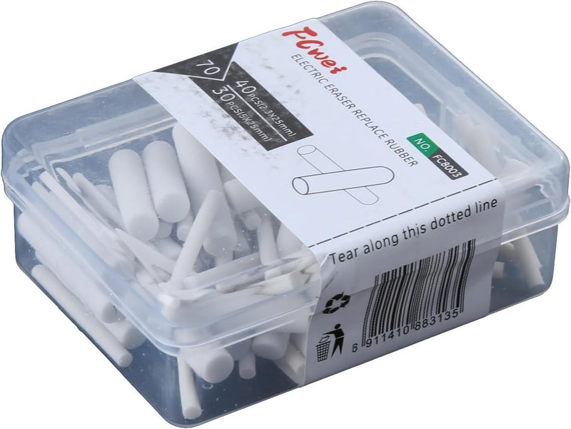 KARALIN 70Pcs Electric Eraser Refills Small Large Eraser Refills Diameter 2.3mm/5mm with for Case Mechanical Pencil Eraser Refil - Image 3